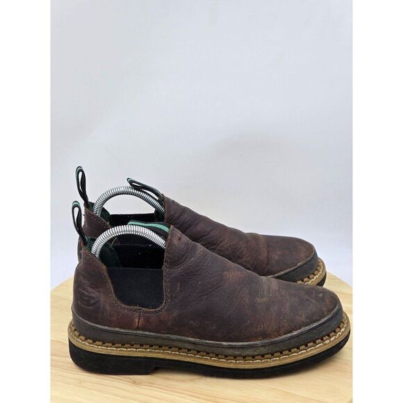 Georgia Giant Romeo Slip-On Boots Mens - GR262, Full-Grain Leather Sz 7M - Picture 1 of 9